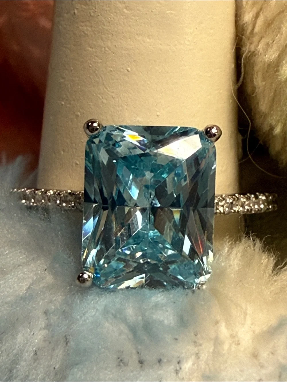 4 CT BLUE Aquamarine UGI CERTIFIED 925 Sterling Silver NEW GORGEOUS